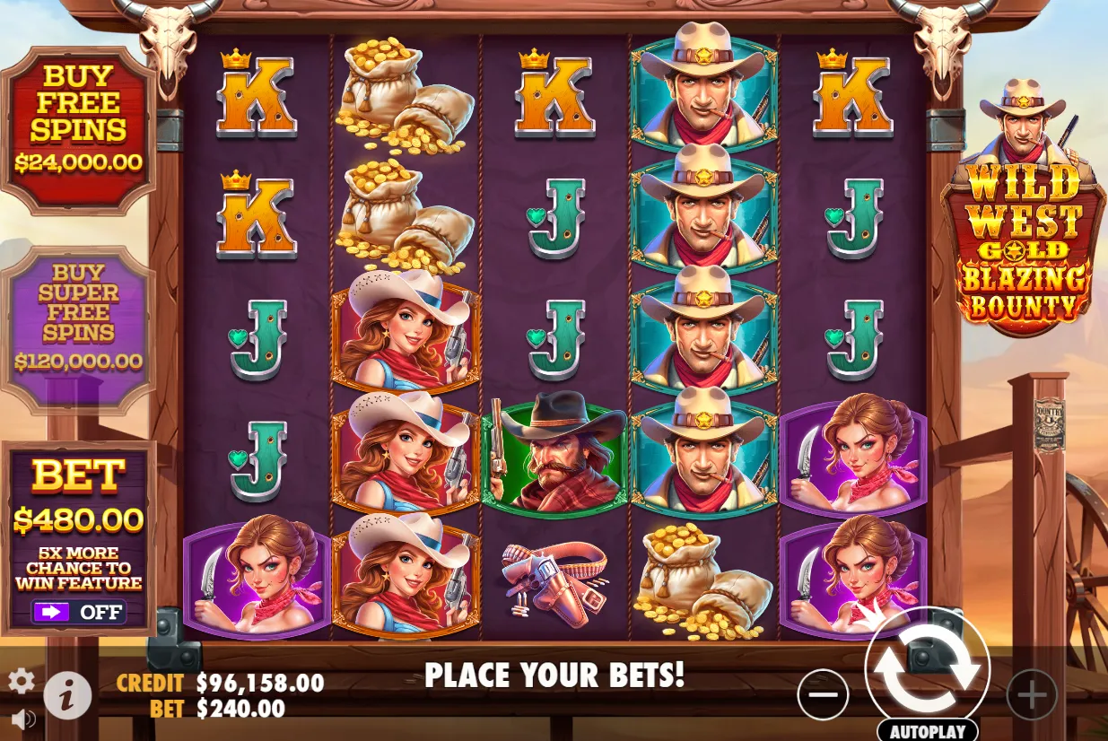 Wild West Gold Blazing Bounty demo